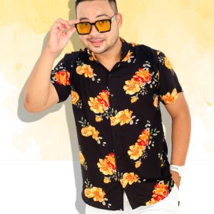 Men’s Classic Black Floral Designed Shirt (Monty Vlogs Special Shirt)