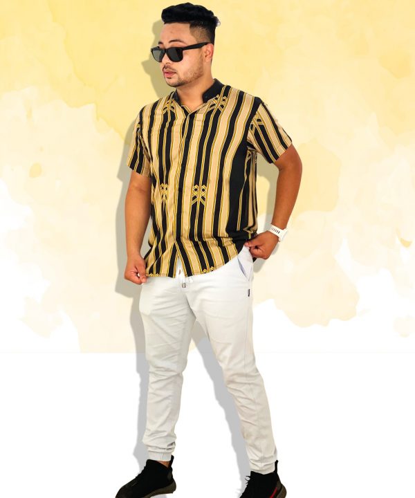 Men's Casual Striped Design Shirt (Monty Vlogs Special Shirt)