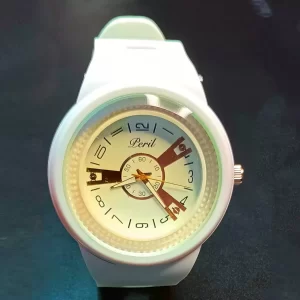 Stylish Wrist Watch with White and Golden Combination – Monty Vlogs Special Edition
