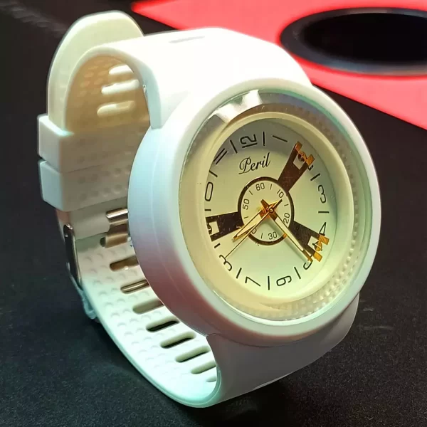 Stylish Wrist Watch with White and Golden Combination - Monty Vlogs Special Edition
